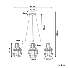 Beliani Závěsná lampa v měděné barvě ORNE