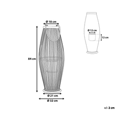 Beliani Černá lucerna 84 cm TAHITI