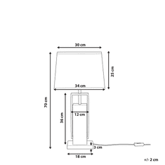 Beliani Stolní lampa bílá VEDI