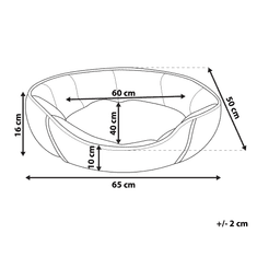 Beliani Šedá postel pro psy 65 x 50 cm CANDIR