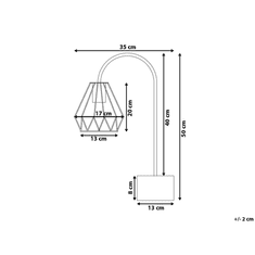 Beliani Kovová stolní lampa střední MOONI