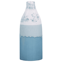 Beliani Květinová váza 35 cm bílo modrá CALLIPOLIS