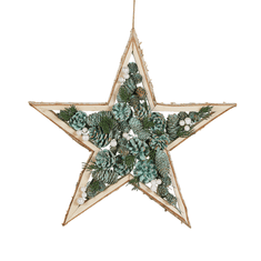 Beliani Zelená nástěnná dekorace hvězda HOSIO