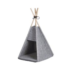 Beliani Stan teepee pro zvířata 35 x 40 cm šedý ULUBEY