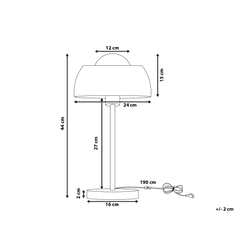 Beliani Stříbrná stolní lampa SENETTE