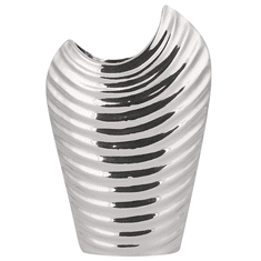 Beliani Dekorativní stříbrná váza ECETRA