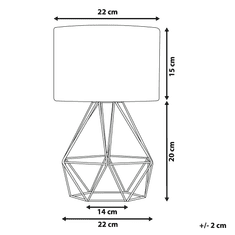 Beliani Stolní lampa černá-měděná MARONI