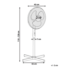 Beliani Černý stojící ventilátor SPRAY