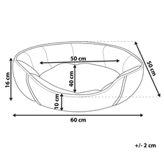 Beliani Šedá postel pro psy 60 x 50 cm CANDIR