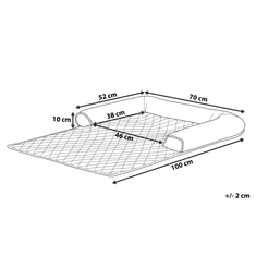 Beliani Postýlka pro psy 70 x 100 cm šedá BOZAN