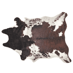 Koberec z umělé hovězí kůže 150 x 200 cm hnědý / bílý BOGONG