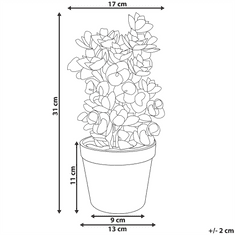 Beliani Umělá rostlina v květináči 31 cm HOUSELEEK PLANT