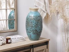 Beliani Dekorativní modrá váza ELEUSIS