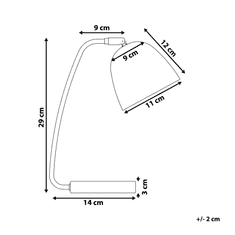 Beliani Stolní lampa bílá 29cm UROLA