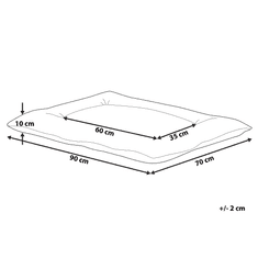 Beliani Postýlka pro psy 90 x 70 cm hnědá KARANTU