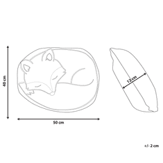 Beliani Polštář pro děti liška 50 x 40 cm oranžový DHANBAD