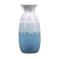 Beliani Květinová váza bílo modrá CHALCIS