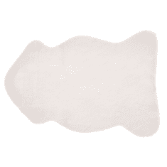 Beliani Bílý koberec imitace králičí kožešiny UNDARA