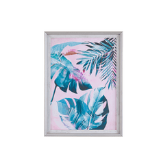 Beliani Zarámovaný obraz 30 x 40 cm modrá/růžový AGENA