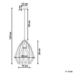 Beliani Černá závěsná lampa MAGRA