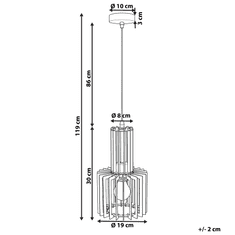 Beliani Závěsná lampa NIARI světlé dřevo
