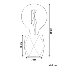 Beliani Stolní lampa světle šedá betonová 10 cm BESAYA