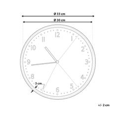 Beliani Nástěnné hodiny ø 33 cm černo-bílé DAVOS