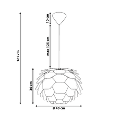 Beliani Malá závěsná lampa růžová SEGRE