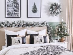 Beliani Sada 2 dekorativních polštářů s vánočním motivem 30 x 50 cm černobílá SVEN