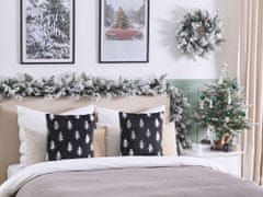 Beliani Sada 2 dekorativních polštářů s vánočním motivem 45 x 45 cm černých CUPID