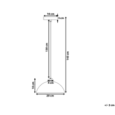 Beliani Světle modrá závěsná lampa ESERA