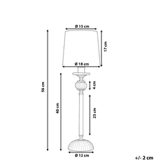 Beliani Černá stolní lampa KUBENA