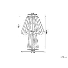 Beliani Stolní lampa ze světlého dřeva CLYDE