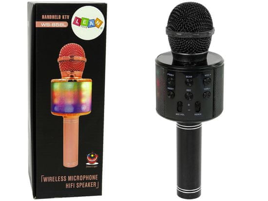 shumee Bezdrátový mikrofon USB reproduktor Karaoke záznam Model WS-858 Black