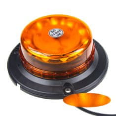 Stualarm LED maják, 12-24V, 12x3W oranžový fix, ECE R65 (wl140fix)