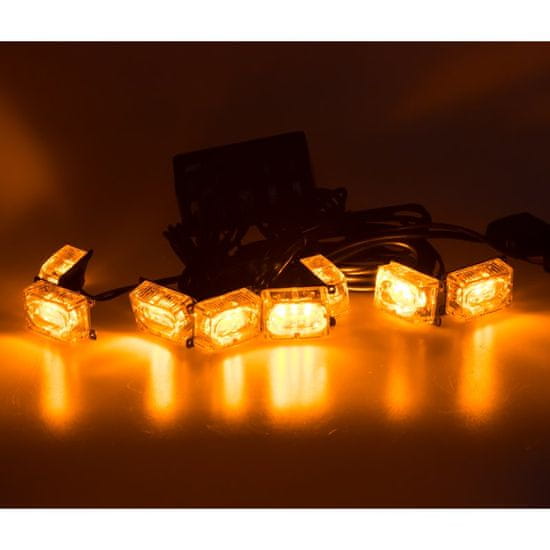 Stualarm PREDATOR LED do mřížky, 12V, oranžový (kf008)