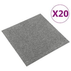 Vidaxl vidaXL podlahové kobercové dlaždice 20 ks 5 m² 50x50 cm šedá