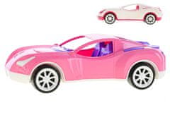Mikro Trading Auto sportovní 38 cm na volný chod v síťce růžové