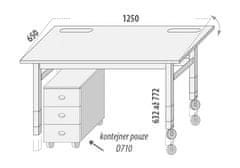 Domestav Domino psací stůl buk, olejovaný
