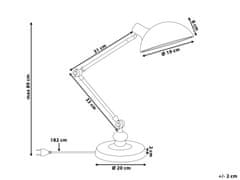 Beliani Moderní bílá stolní lampa pro čtení nebo psaní MERAMEC