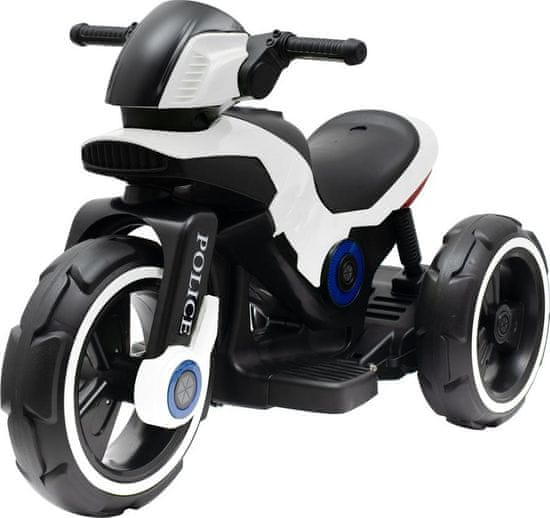 Baby Mix Dětská elektrická motorka Baby Mix POLICE bílá