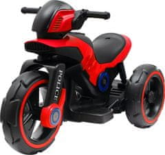 Baby Mix Dětská elektrická motorka POLICE červená