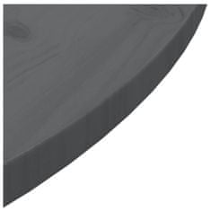 Greatstore Stolní deska šedá Ø 80 x 2,5 cm masivní borové dřevo