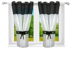 Strefa Firan Ready Curtain, Holandsko 145x160 cm, průchodky, černá