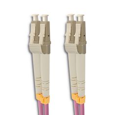 Qoltec Optický patchcord LC/UPC - LC/UPC | Multimode | 50/125 | OM4 | Duplex | 5m