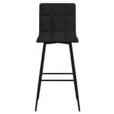 Vidaxl Barové židle, 2 ks, černé, čalouněné sametem