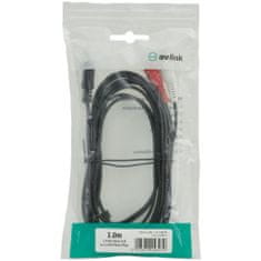 AV:link kabel Jack 3.5mm stereo samec - 2x RCA samec, 3m