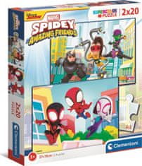 Clementoni Puzzle Spidey a jeho úžasní kamarádi 2x20 dílků