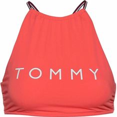 Tommy Hilfiger Dámské plavky vrchní díl UW0UW01443 616 - Tommy Hilfiger korálová S