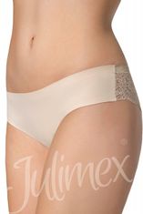 Julimex Dámské kalhotky Tanga beige - JULIMEX Béžová M